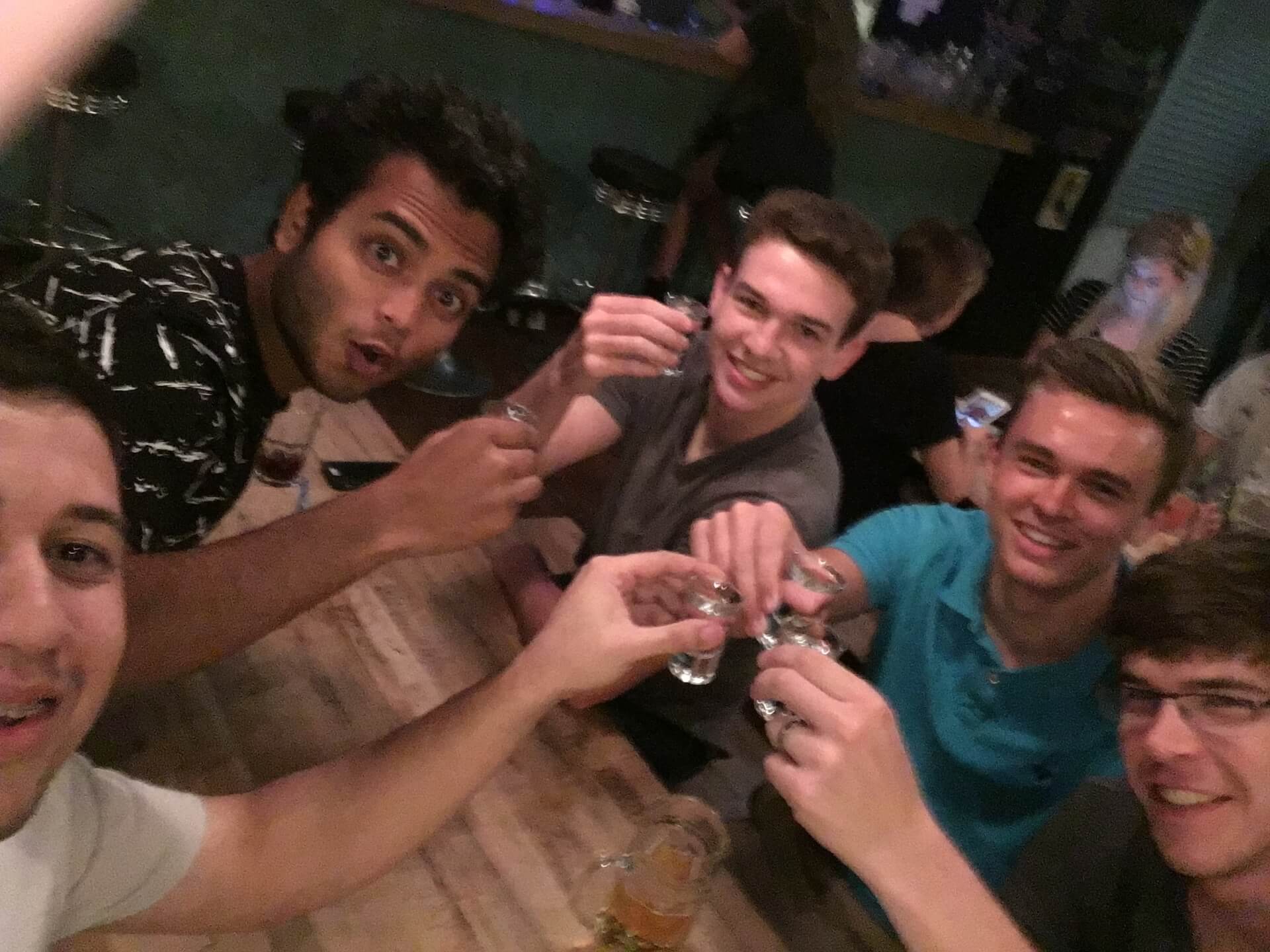 Drinking beer with friends, Munich