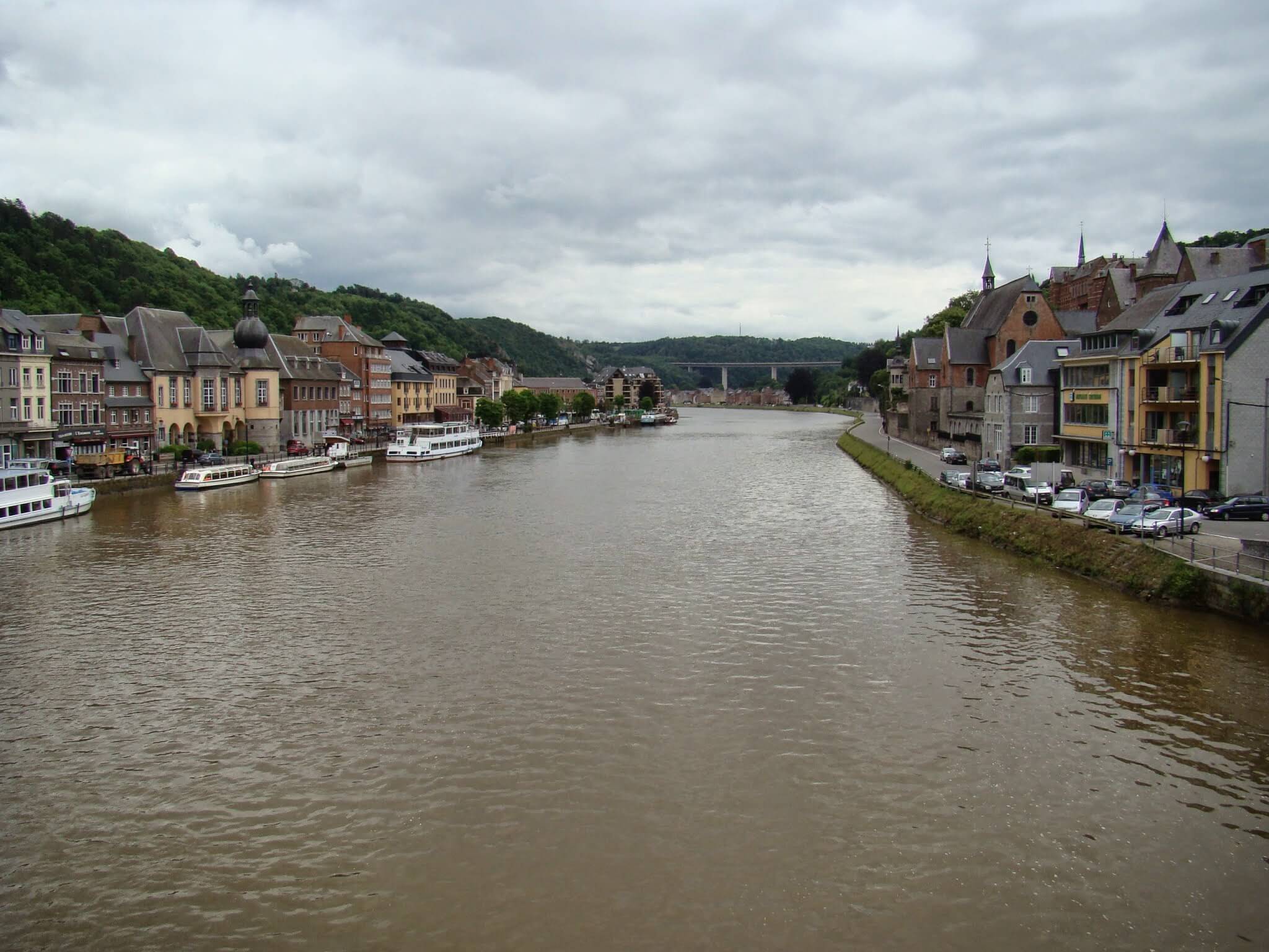 Both riversides in Dinant. Belgium
