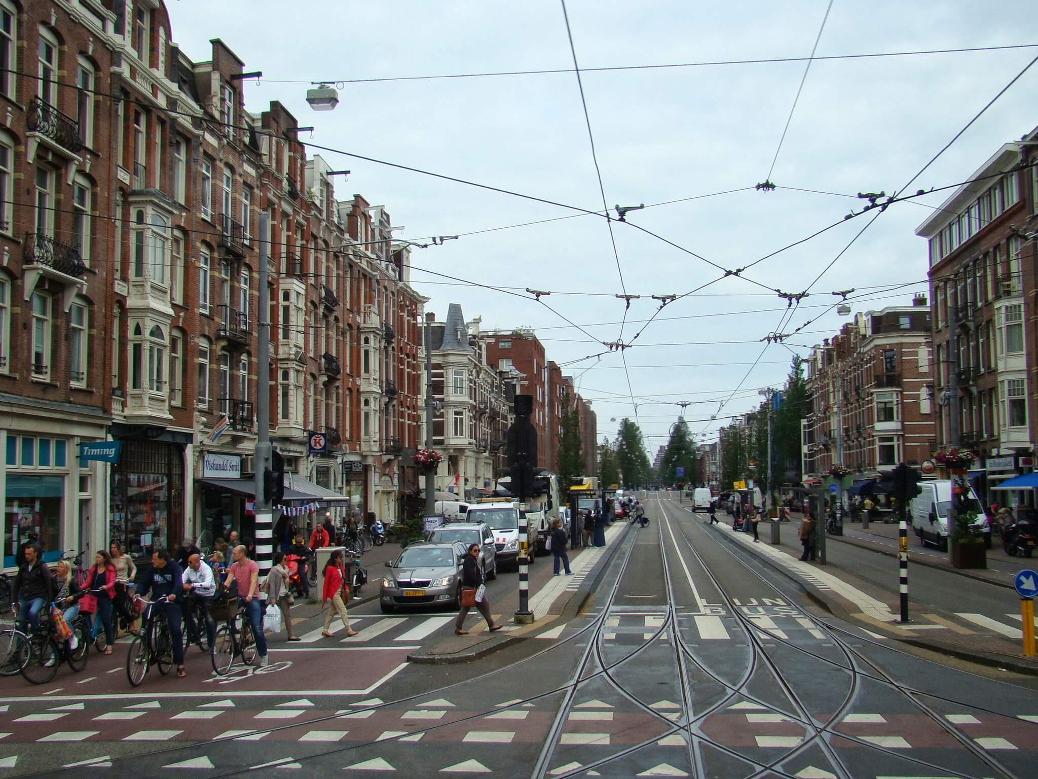 Busy traffic in Amsterdam