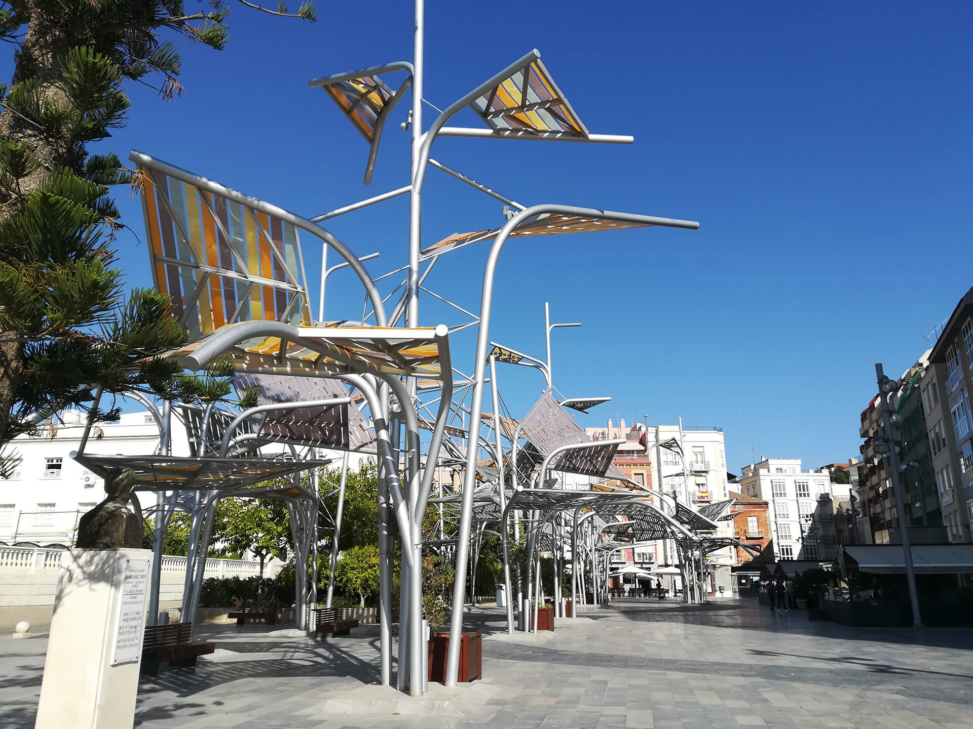 Lamp street in Cartagena